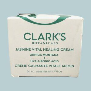 Clarks Botanicals Jasmine Vital Healing Cream Hyaluronic Acid Full Size 1.7 Fl O